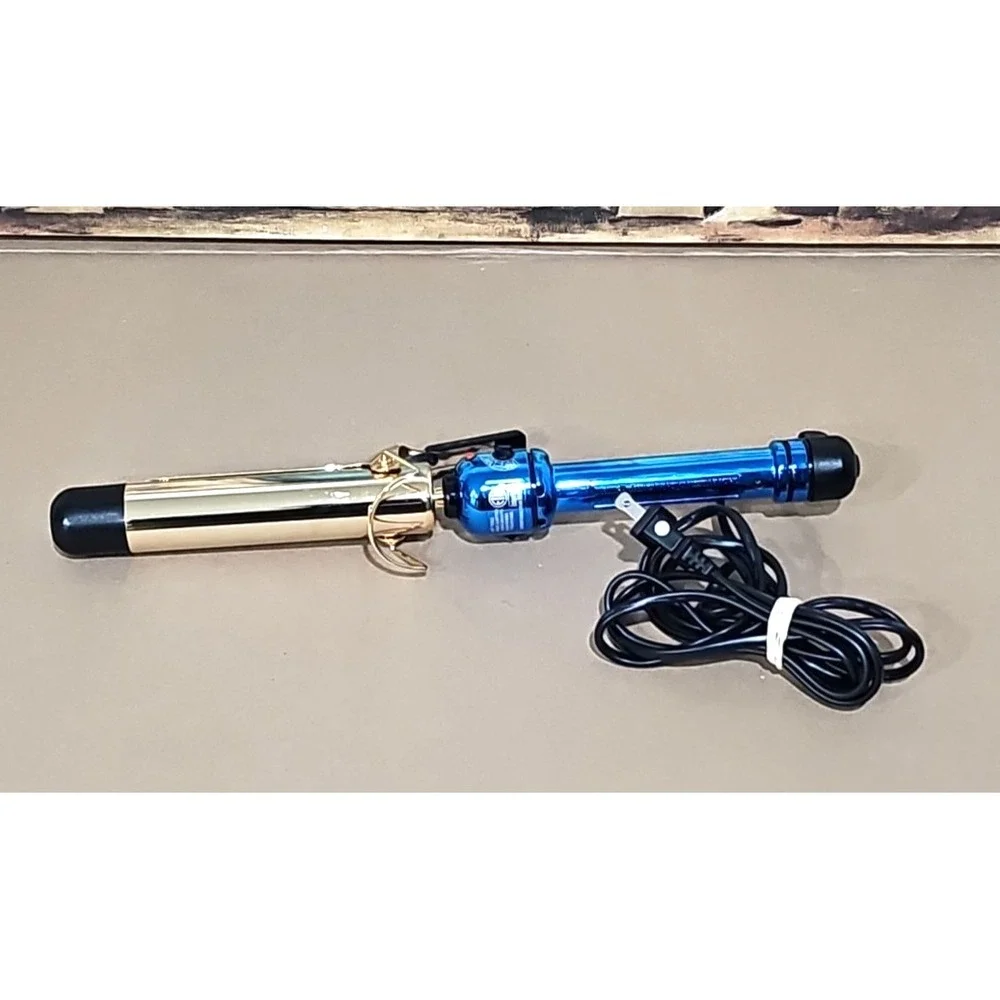 HOT TOOLS PROFESSIONAL 1 INCH FLIPPER LESS CURLING WAND CERAMIC UL38173C4 Blue